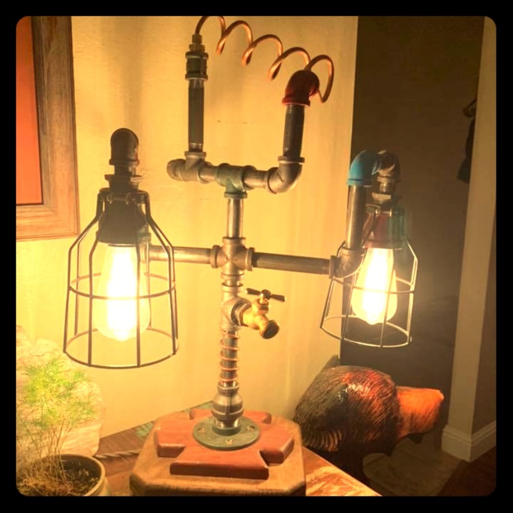 Hand-crafted Steampunk Lamp